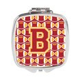 Carolines Treasures Letter B Football Cardinal and Gold Compact Mirror CJ1070-BSCM